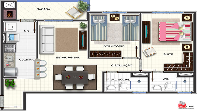 Edificio Residencial Goitacaz - G Ghem Engenharia - Apto_02