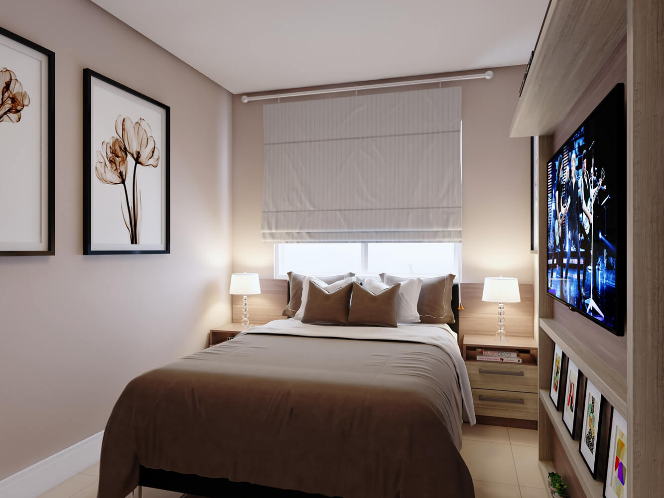 Quarto de Casal: Interna 4 Bento Gonçalves 2 - More Bem Localizado - Projeto G. Ghem Engenharia